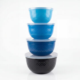 Phantom Chef 8-Piece Blue Mixing Bowl Set 
