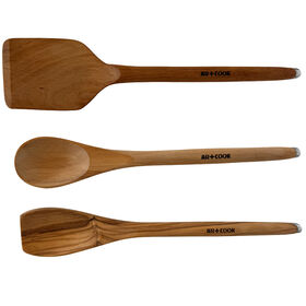 Art and Cook 9 Inch Miniature Olive Wood Utensil, 3 Piece Set