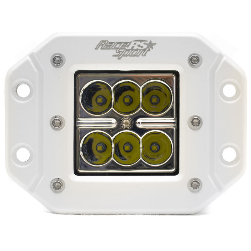 Race Sport Street Series High-Power 3&rdquo; 18W Square LED Spotlight, White image number 2