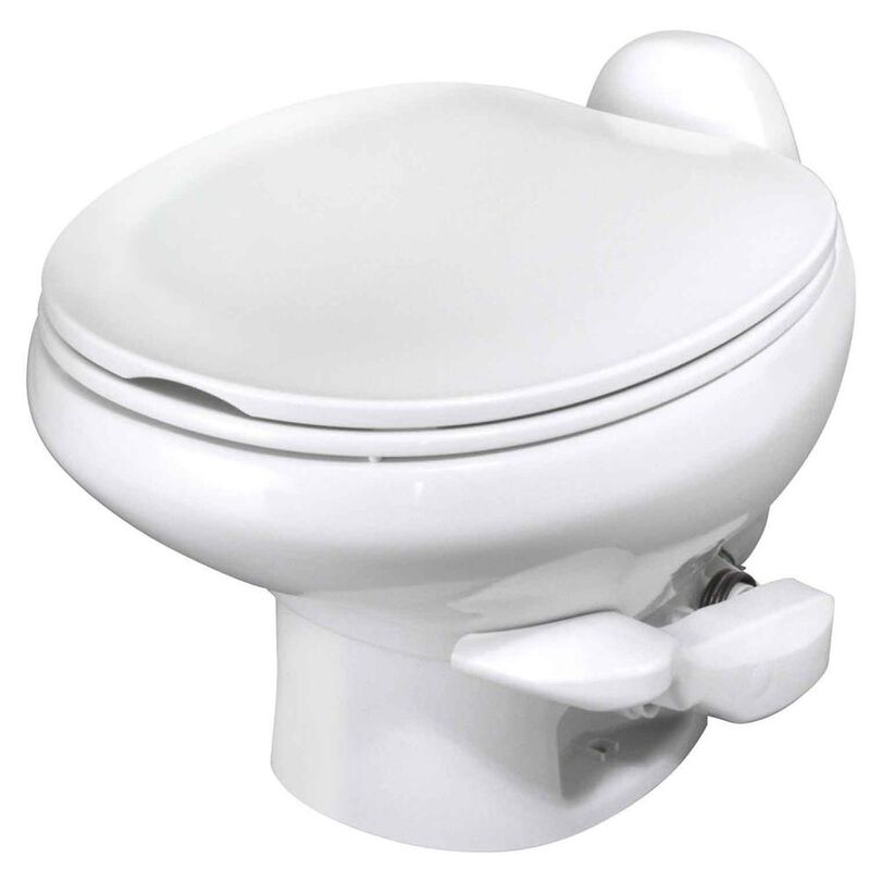 Thetford Aqua-Magic Style II High Profile Gravity RV Toilet with Ceramic Bowl, White image number 1
