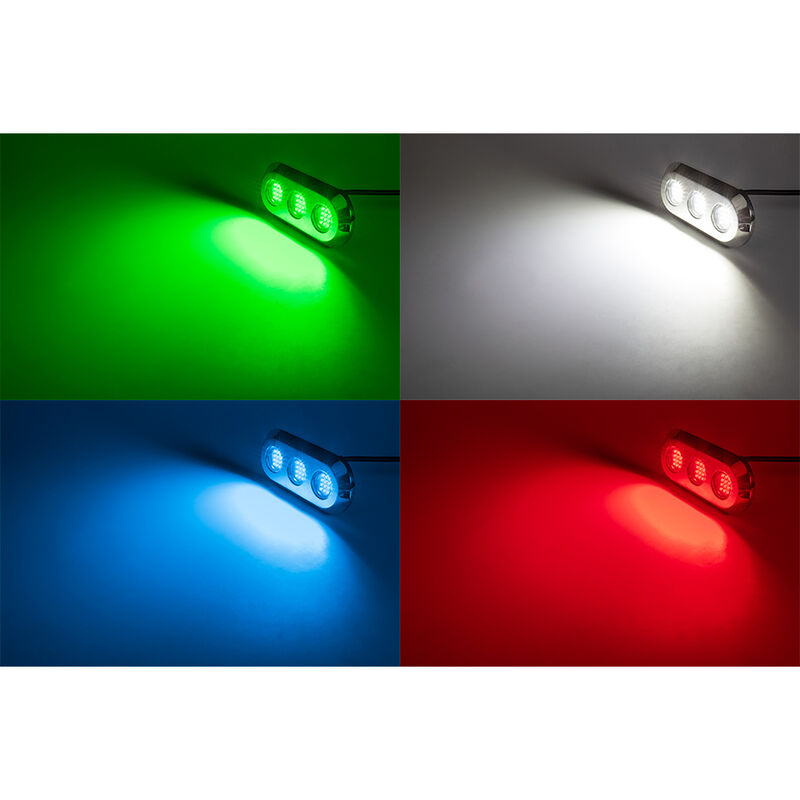 Marine Sport HydroBLAST 3-POD Underwater 180W LED Lighting System, RGB Multi-Color image number 4