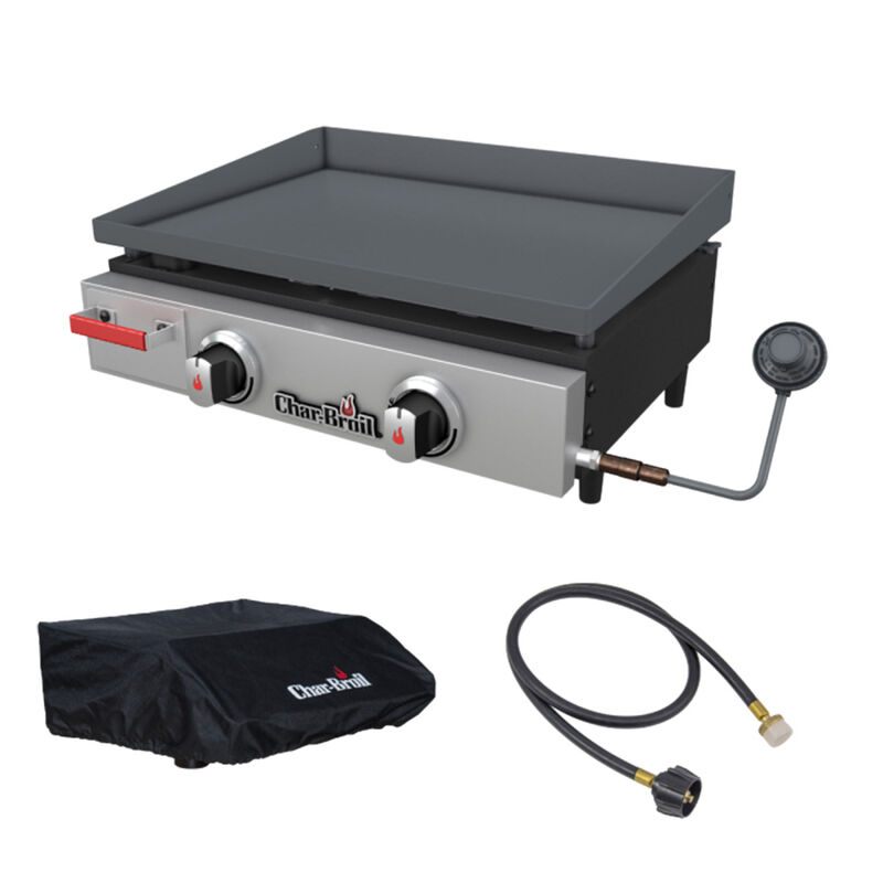 Charbroil 22" 2-Burner Tabletop Gas Griddle with Cover and Adapter image number 11