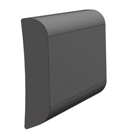 TACO Marine Commercial Rigid Vinyl Rub Rail, 3" x 3/4", Black