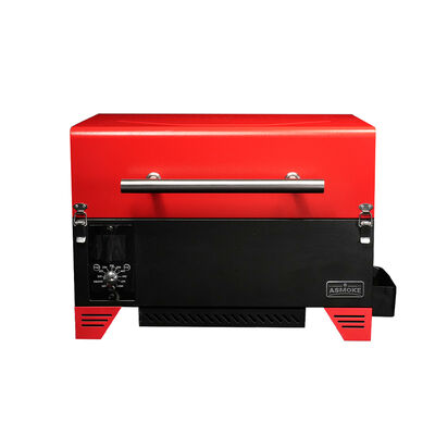 Asmoke AS350 Portable Wood Pellet Grill and Smoker, Burgundy Red