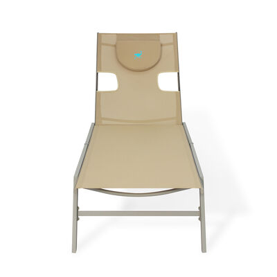 Ostrich Chatham Adjustable Outdoor Patio Chaise Lounger 2-Pack, Tan and Taupe
