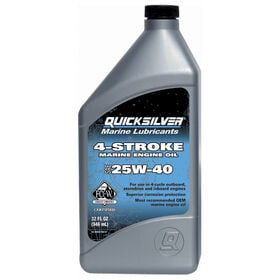 Quicksilver 4-Cycle SAE 25W-40 Sterndrive/Inboard Oil Quart