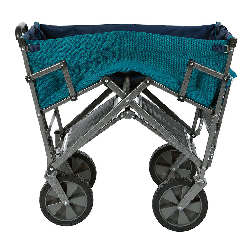 Collapsible Double Decker Outdoor Utility Wagon, Teal image number 5