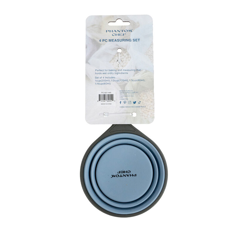 Phantom Chef 4-Piece Silicone Measuring Cup Set image number 2