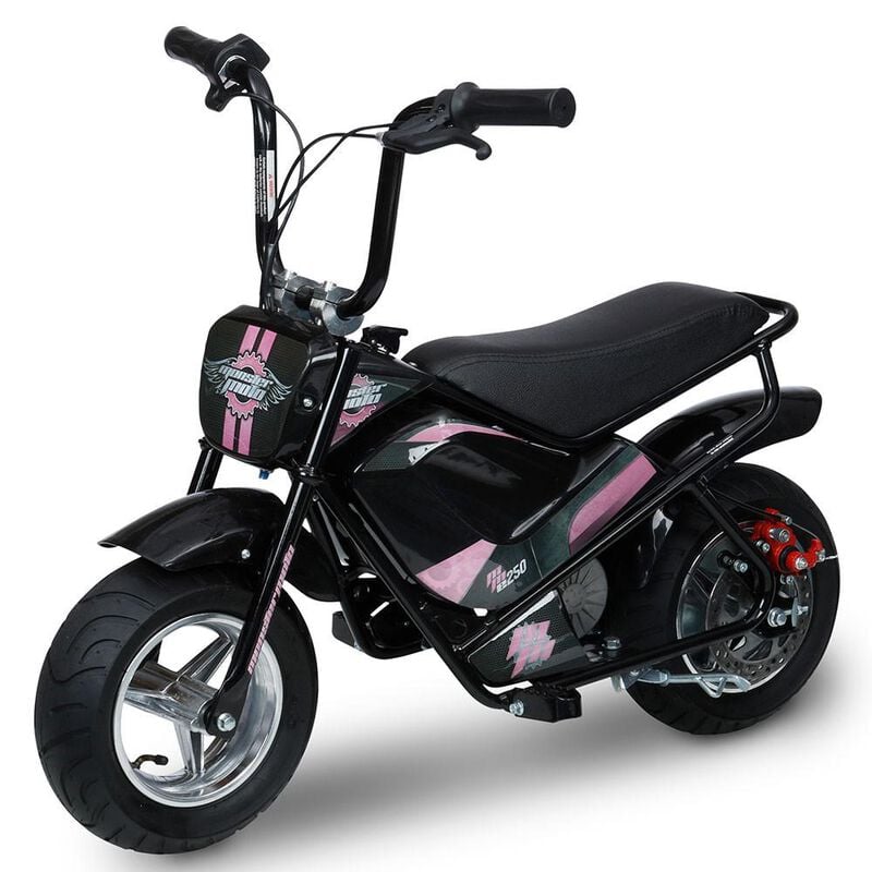 Classic e-Mini Bike with Red and Pink Decals image number 9