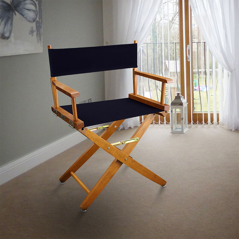 American Trails Extra-Wide Director's Chair, Mission Oak Frame, Black image number 7