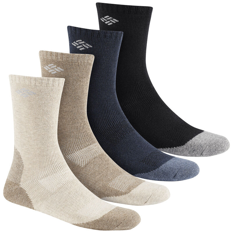Columbia Men's Wool-Blend Crew Socks, 4-Pack image number 1