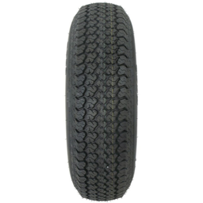 Trail America 225/75 x 15 Bias Trailer Tire, 5-Lug Spoke White Rim image number 4
