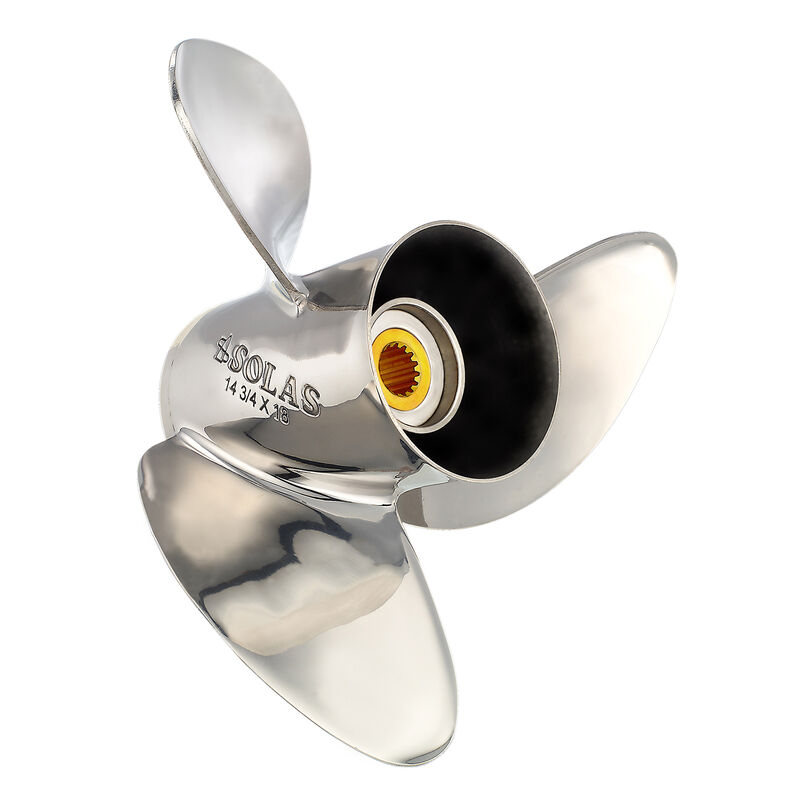 Solas 3-Blade Propeller, Pressed Rubber Hub / Stainless Steel, 13 dia x 21 pitch, Right Hand image number 1