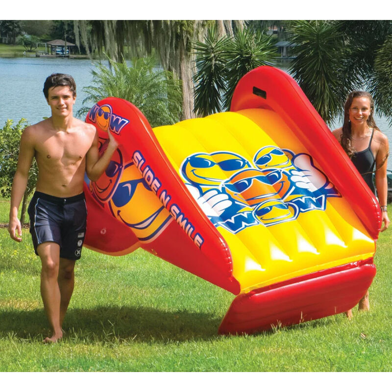 WOW Slide 'N Smile Single Lane Pool Slide with Sprinkler image number 5