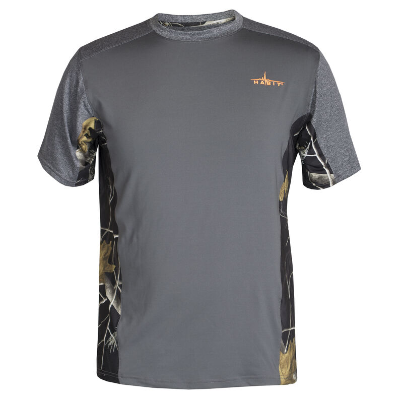 Habit Men's Performance Short-Sleeve Tee - Solid with Camo Inserts image number 2