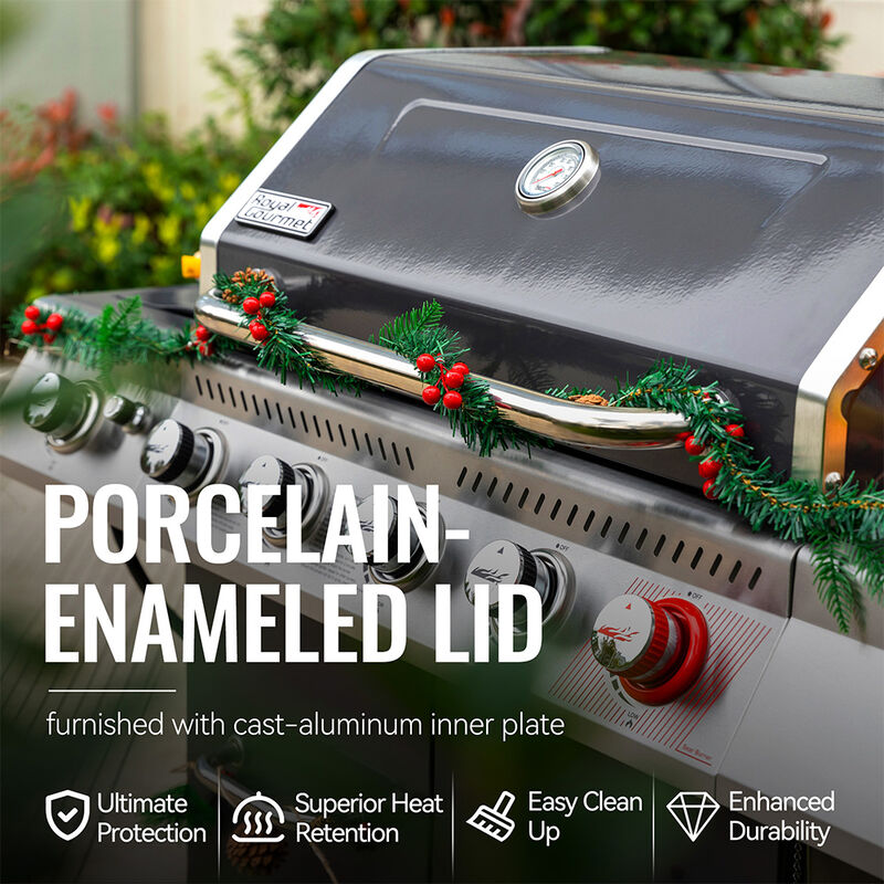 Royal Gourmet 5-Burner Propane Gas Grill with Side Burner and Sear Burner image number 11