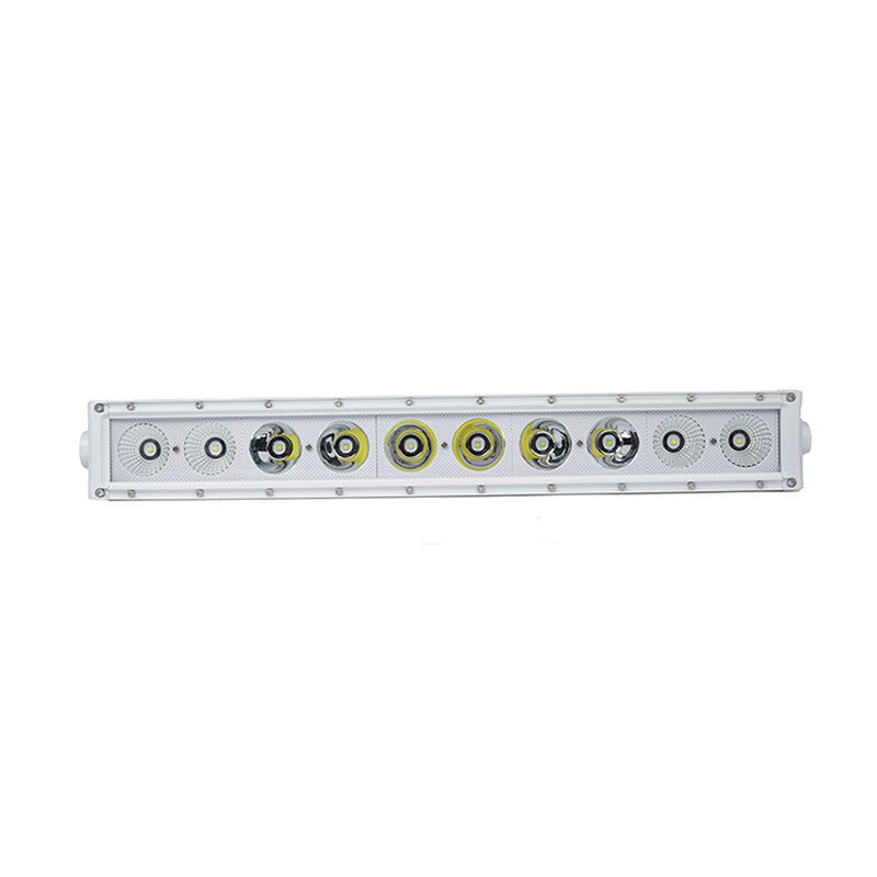 New - 22.5inch Marine Grade Wrap Around White Shell Light Bar with 100-Watt 10  x 10W High Intensity OSRAM LEDs image number 4