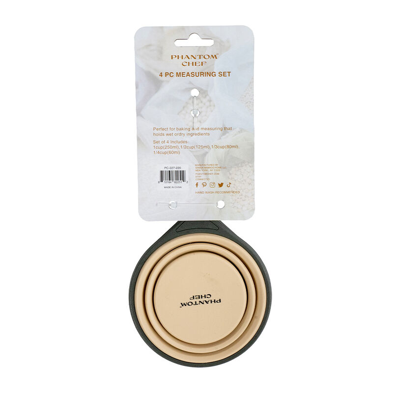 Phantom Chef 4-Piece Silicone Measuring Cup Set image number 6