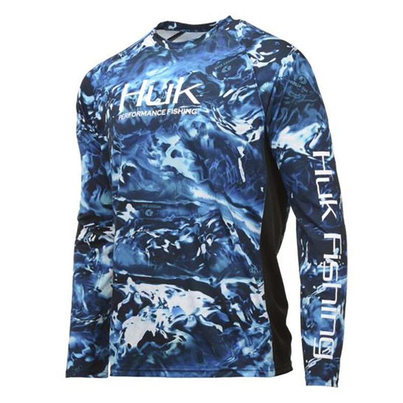 HUK Men’s Pursuit Camo Vented Long-Sleeve Tee image number 6