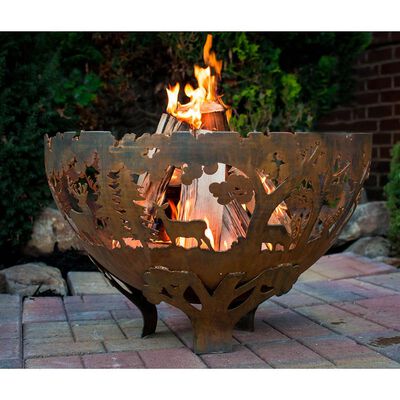 Wildlife Laser Cut Fire Bowl, Extra Large
