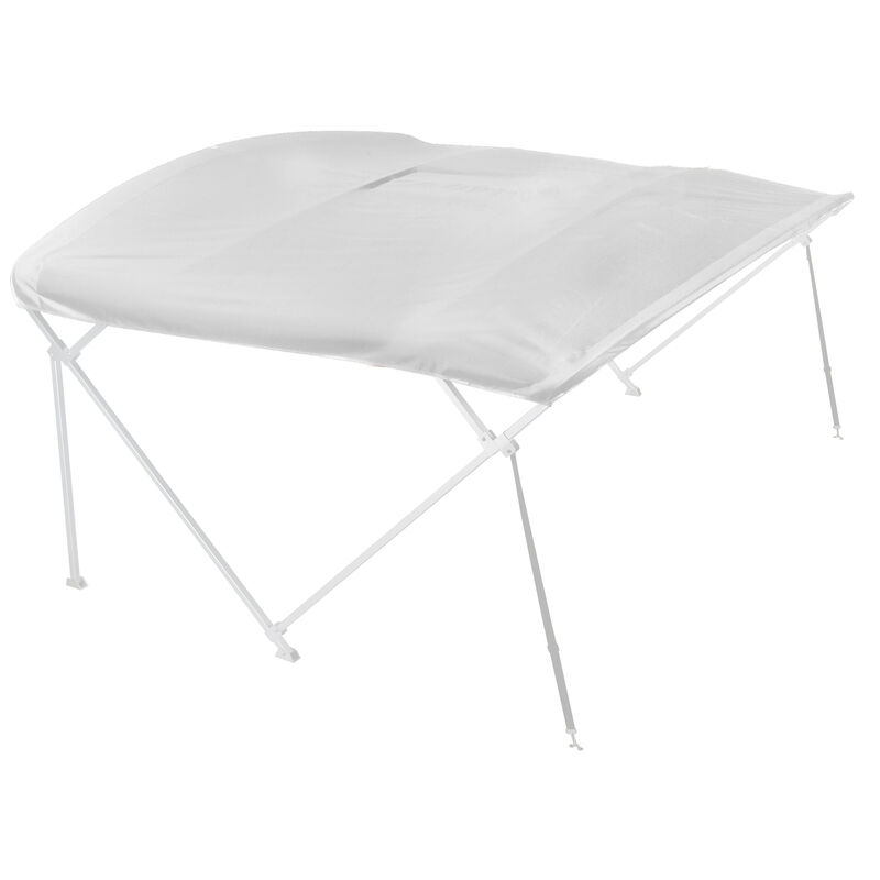Older Model Traditional Pontoon Bimini Top Fabric Only, White Vinyl, 96"-102"W image number 1
