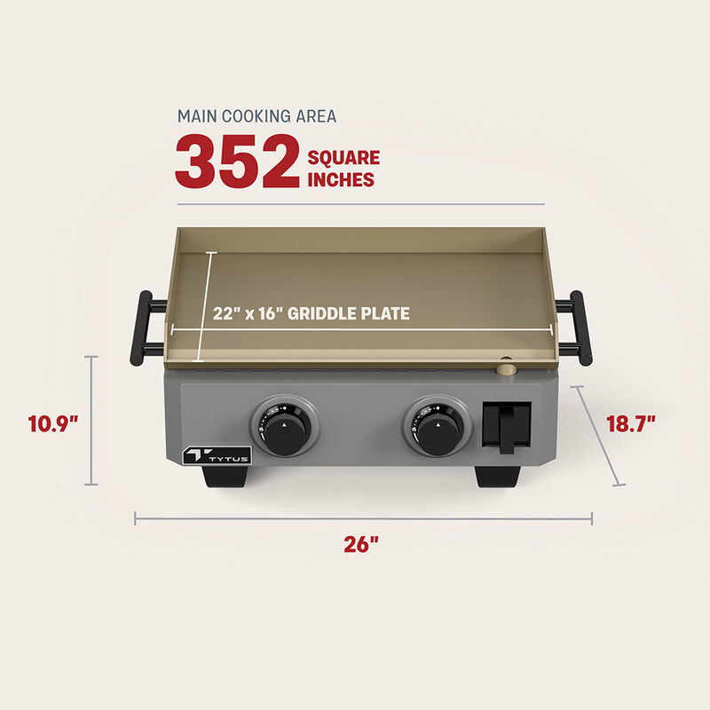 TYTUS Emberwood Gas Griddle with RV Quick-Connect Hose Kit image number 8