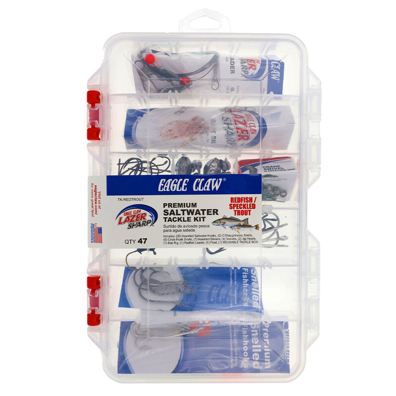 Eagle Claw Lazer Sharp 47-Piece Redfish/Speckled Trout Saltwater Tackle Kit image number 1