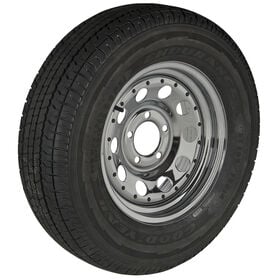 Goodyear Endurance ST215/75 R 14 Radial Trailer Tire, 5-Lug Chrome Modular Rim