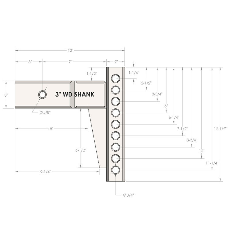 BulletProof 3" Weight Distribution Shank image number 7