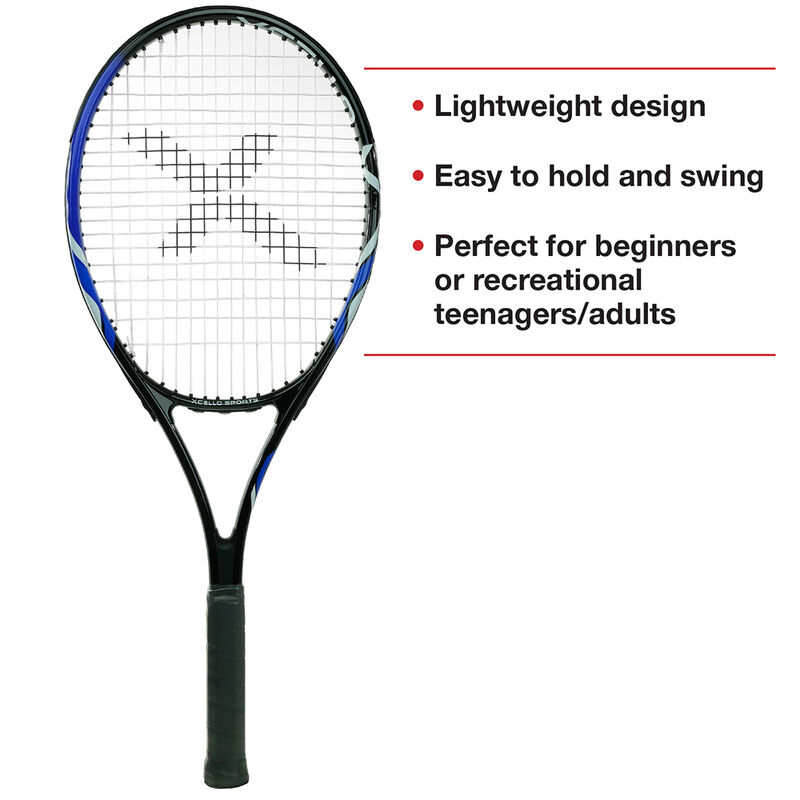 Xcello Sports Tennis Racket Set, Blue/Black image number 3