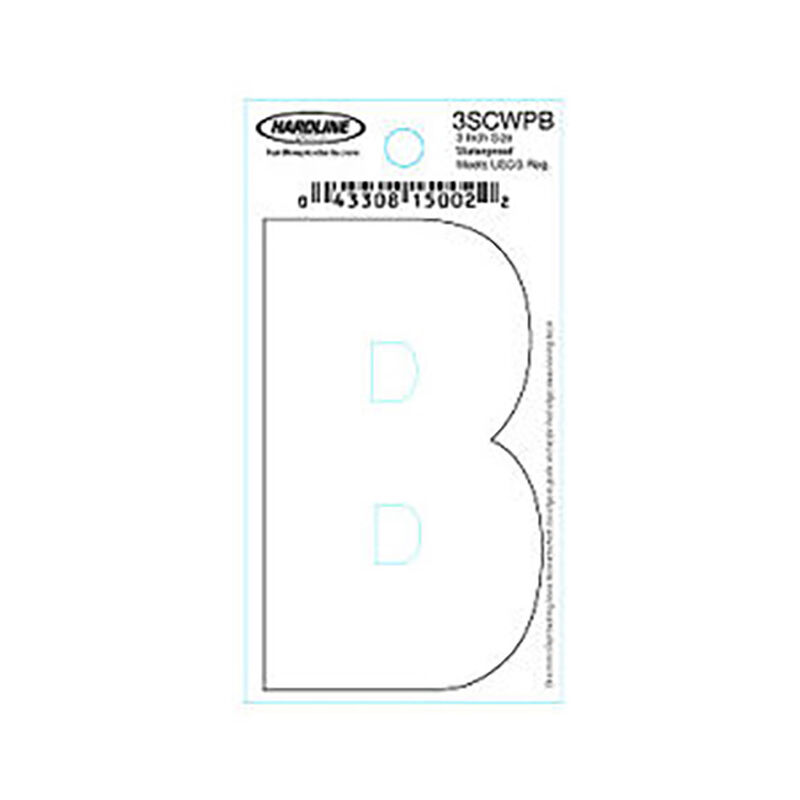 Hardline 3" Vinyl Boat Lettering 3SCWPB image number 1