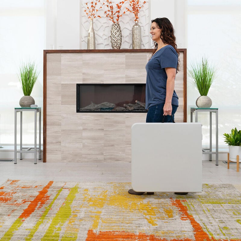 Peakform 4' Adjustable Fold-in-Half Table, White image number 16