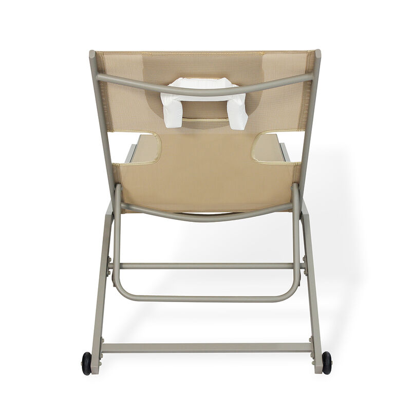 Ostrich Chatham Adjustable Outdoor Patio Chaise Lounger 2-Pack, Tan and Taupe image number 5