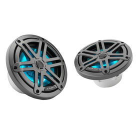 JL Audio M3 Series 6.5" Marine Coaxial Speakers w/ RGB LED Lighting | Grey Metallic