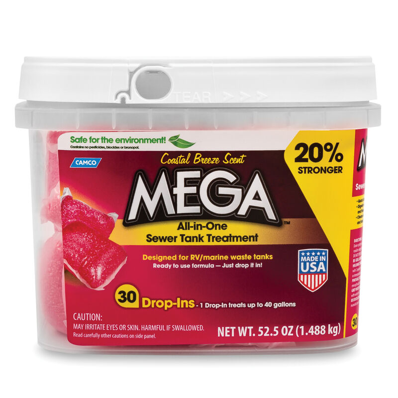 Camco Mega All-In-One Sewer Tank Treatment, 30-pack, Coastal Breeze  image number 2