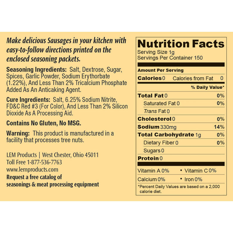 LEM Backwoods Summer Sausage Cured Sausage Kit, 10 lbs. image number 2