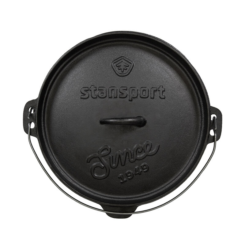 Stansport 8-Quart Pre-Seasoned Cast Iron Dutch Oven with Legs image number 6