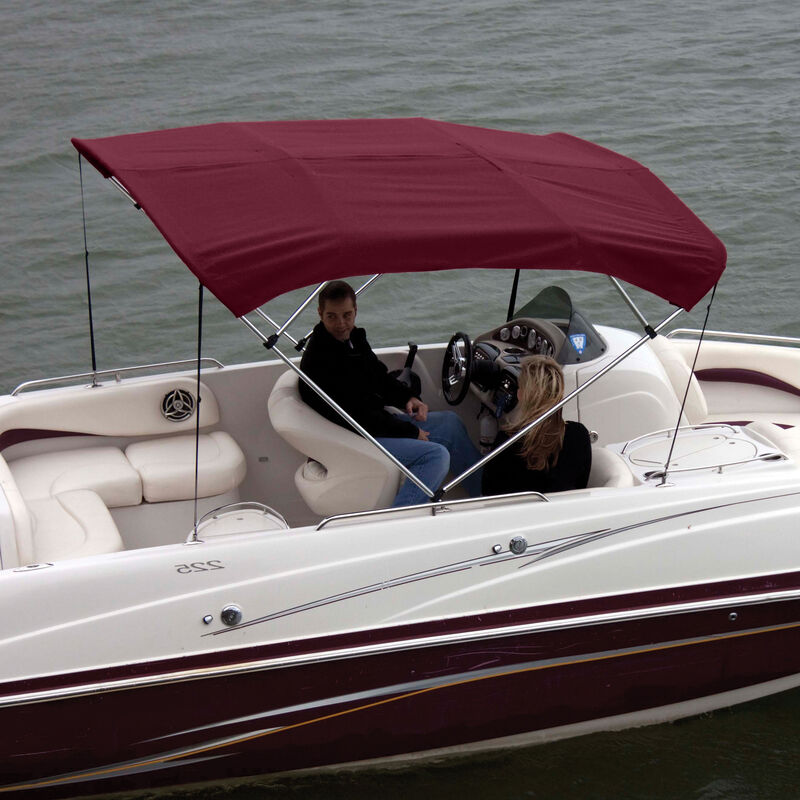 Shademate Bimini Top Polyester Fabric and Boot Only, 4-Bow 8'L, 42"H, 91"-96"W image number 6