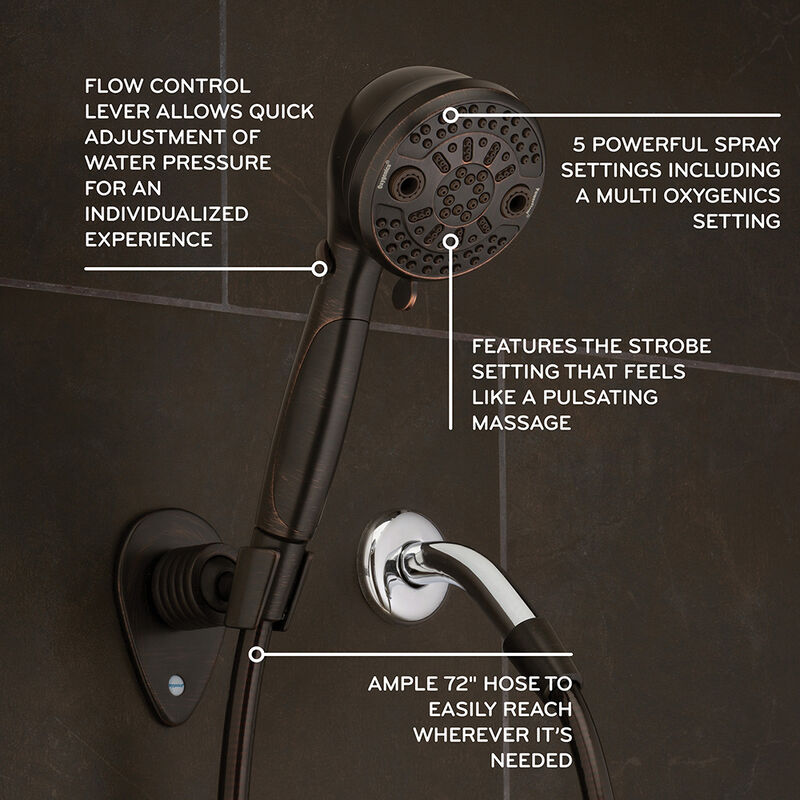 Oxygenics PowerFlow RV Handheld Shower Head Kit, Oil Rubbed Bronze image number 4