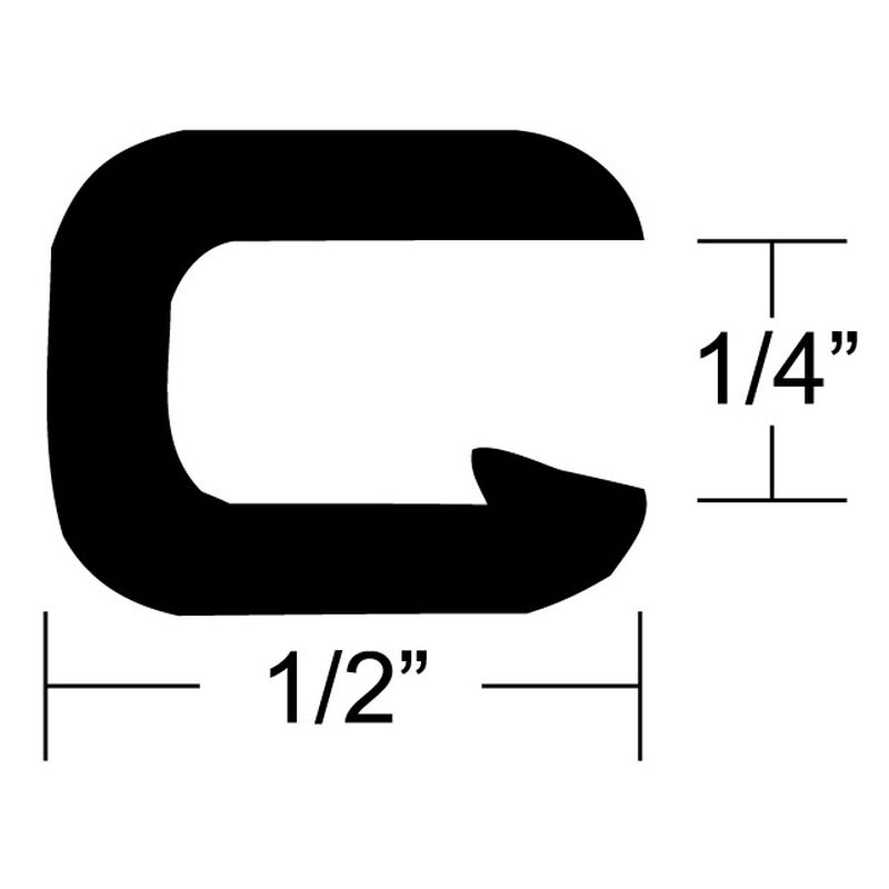 TACO Marine Flex Trim, 1/4’’ OPENING X 1/2’’, Black, 25 Feet image number 2