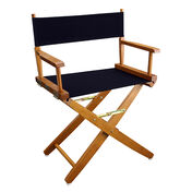 American Trails Extra-Wide Director's Chair, Mission Oak Frame, Black