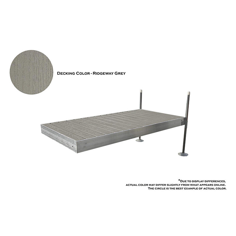 Tommy Docks 8' Straight Aluminum Frame With Composite Decking Complete Dock Package - Ridgeway Gray image number 3
