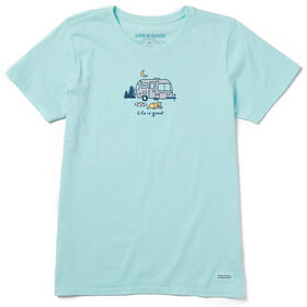 Life Is Good Women's Rocket Camper Vintage Crusher Short Sleeve Tee