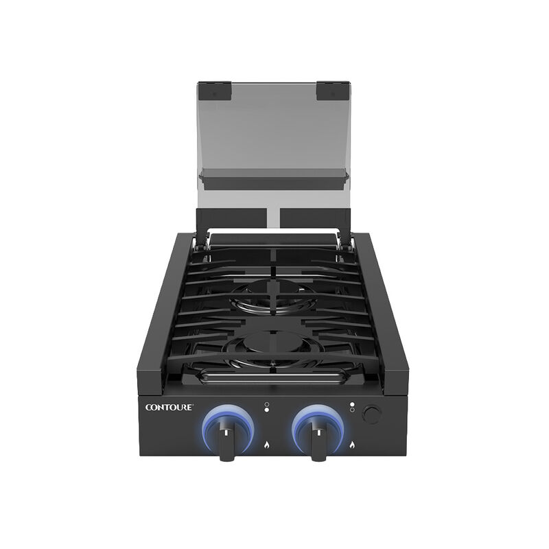 CONTOURE AG-50BKTC 2-Burner Recessed Gas Cooktop, Stainless Steel image number 2