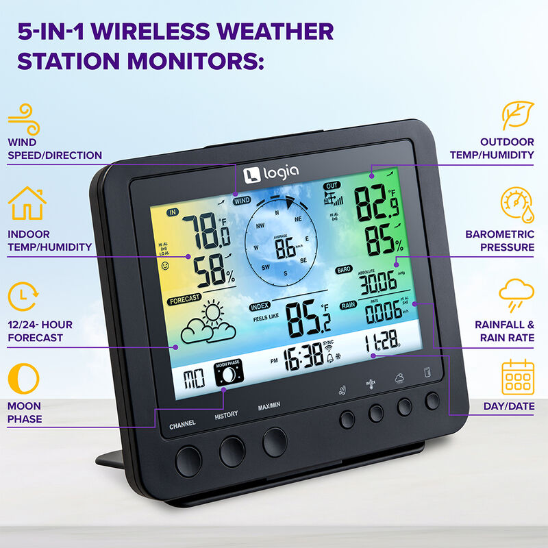 Logia 5-in-1 Wireless Weather Station with WiFi image number 3