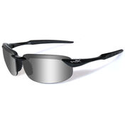 Wiley X WX Tobi Sunglasses, Gloss Black Frame/Silver Flash Lens