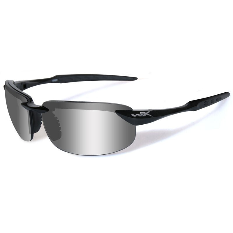Wiley X WX Tobi Sunglasses, Gloss Black Frame/Silver Flash Lens image number 1