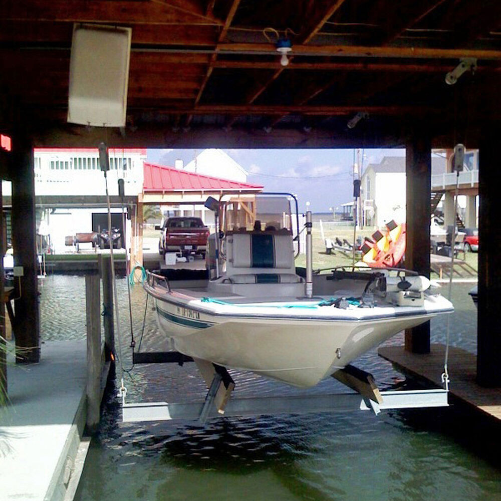 pics Shallow Water Boat Lift Cradle lunmar wood mount 3 000 lb capacity cradle boat lift