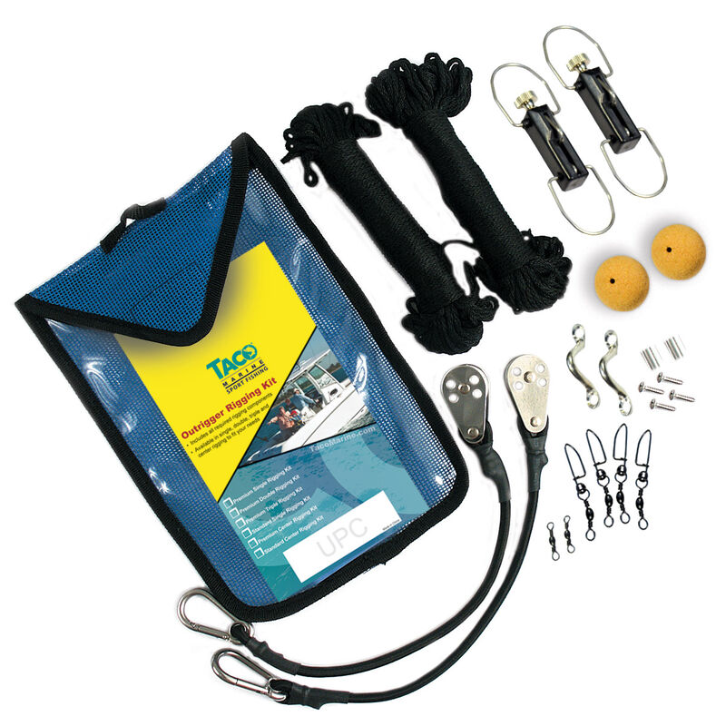 Taco Premium Outrigger Rigging Kit with 100' of Black Line image number 1