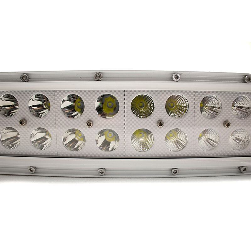 New - 30inch Marine Grade Wrap Around White Shell Dual Row Light Bar with 180-Watt 60 x 3W High Intensity CREE LEDs image number 4